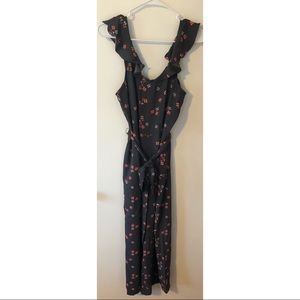 NWT LOFT Floral Ruffle Jumpsuit
